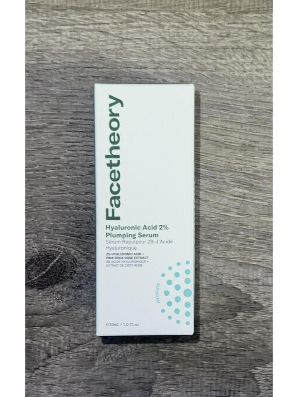NIB Facetheory Hyaluronic Acid 2% Plumping Serum 1oz